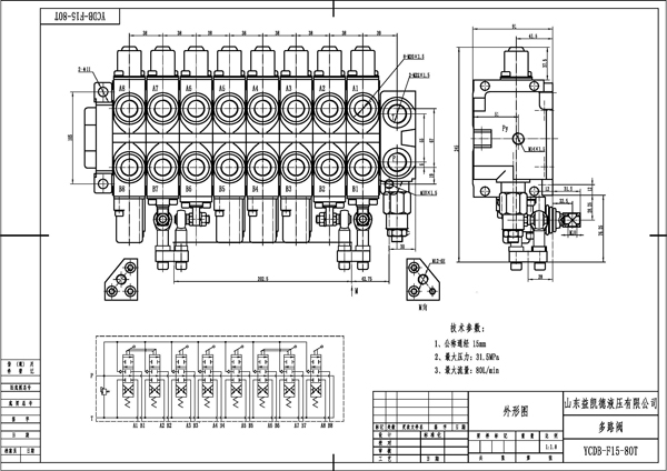 挖機(jī)多路閥ycdb-f15-80t1